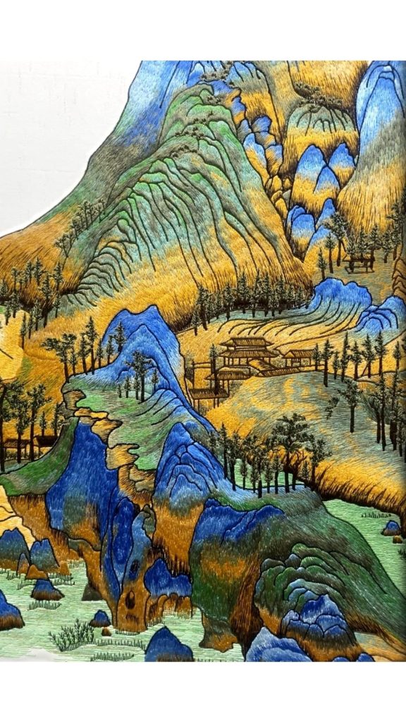千里江山图针法细节